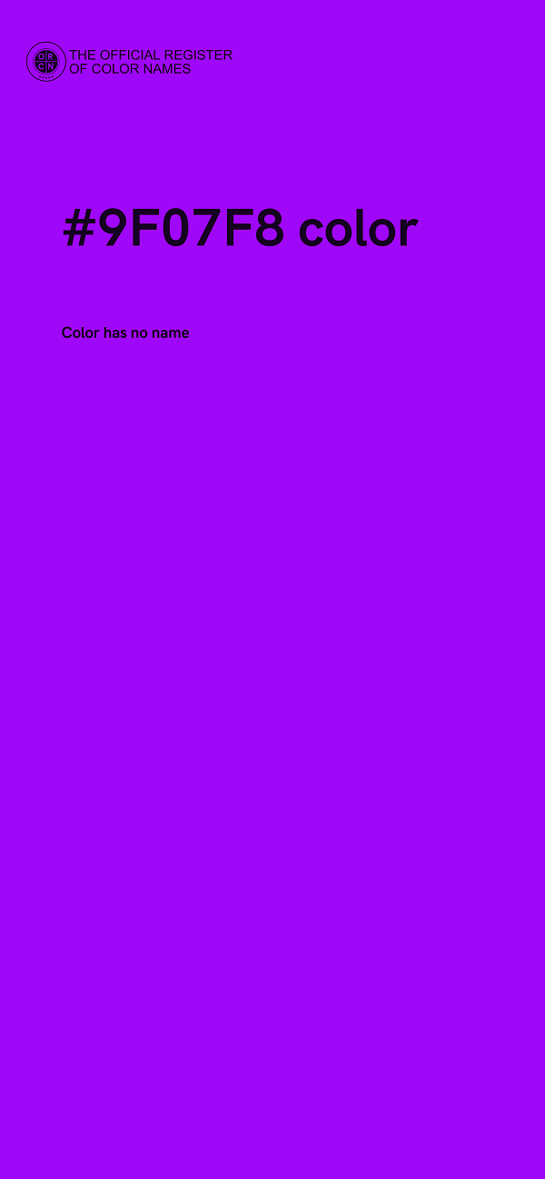 #9F07F8 color image