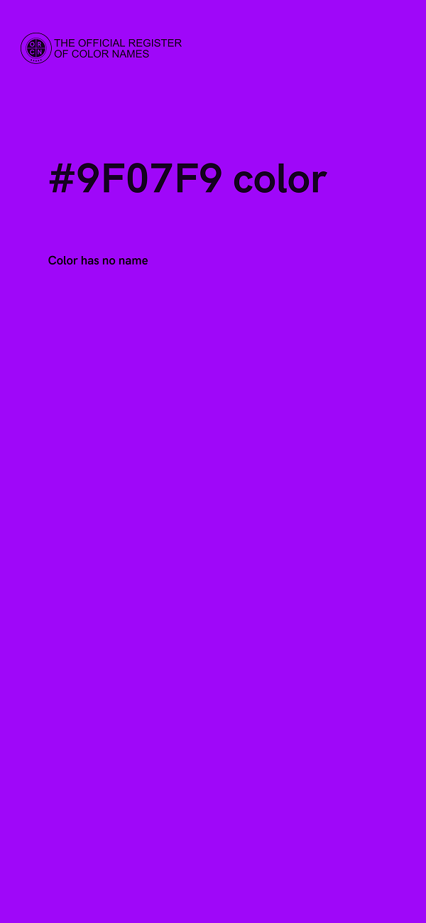 #9F07F9 color image