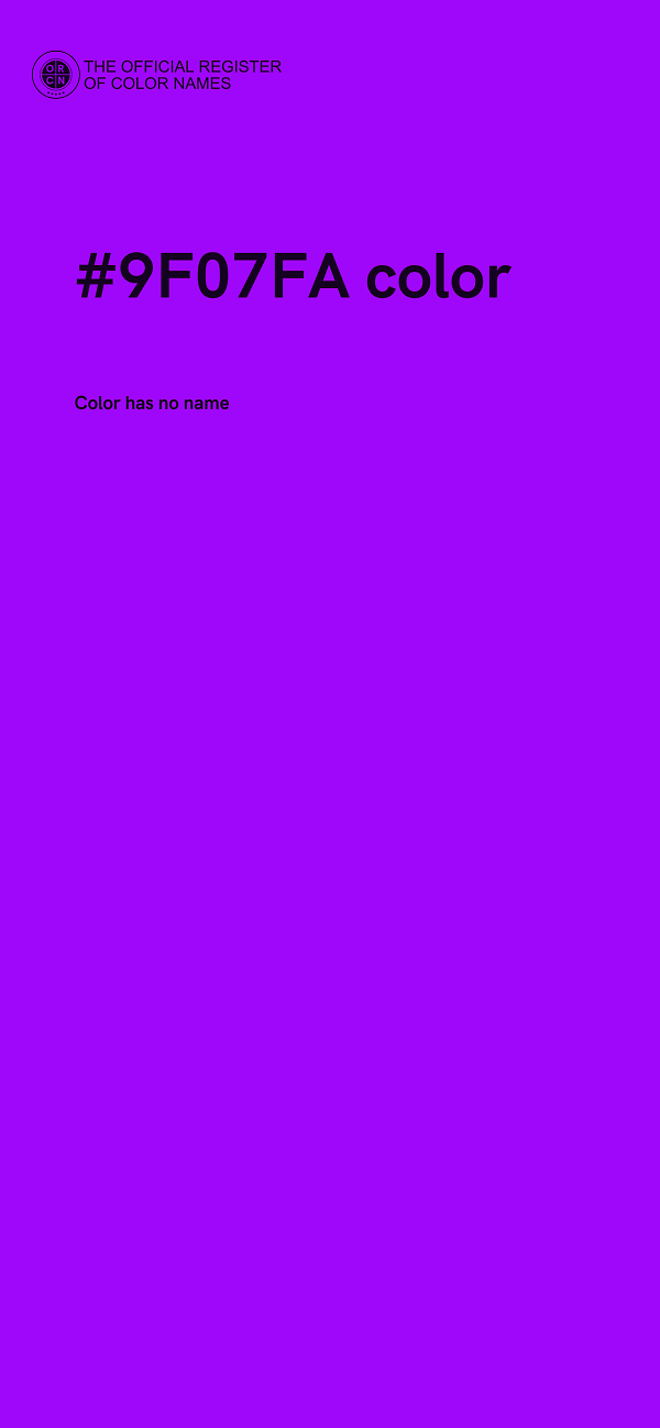 #9F07FA color image