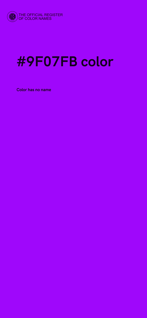 #9F07FB color image