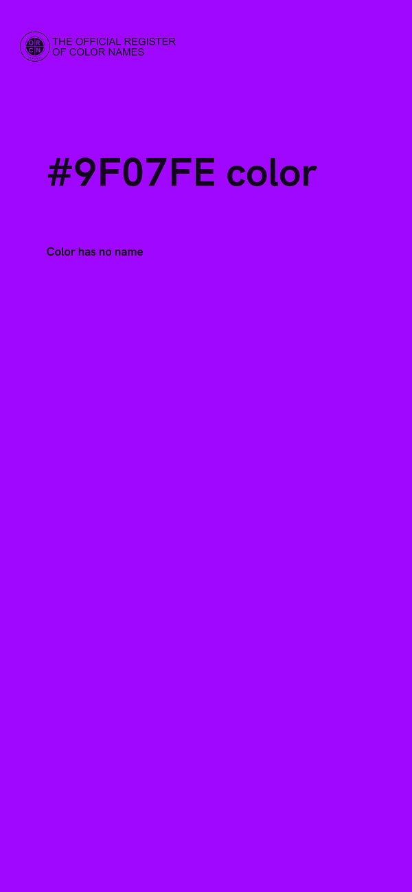 #9F07FE color image
