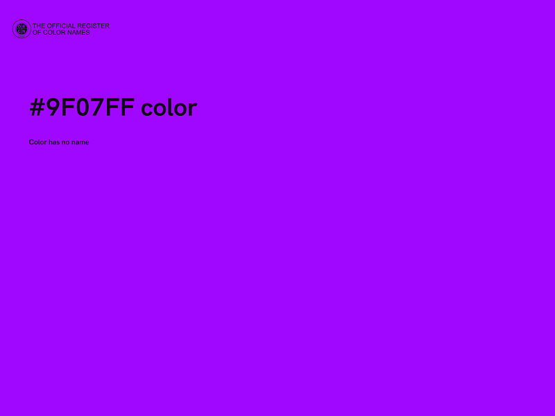 #9F07FF color image