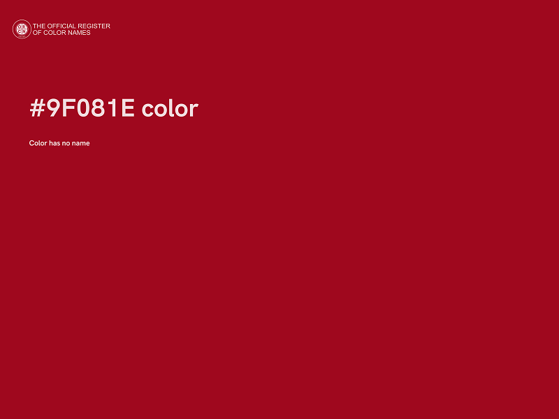 #9F081E color image