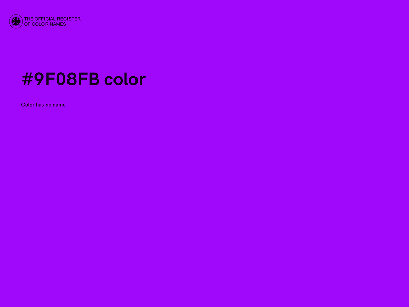 #9F08FB color image