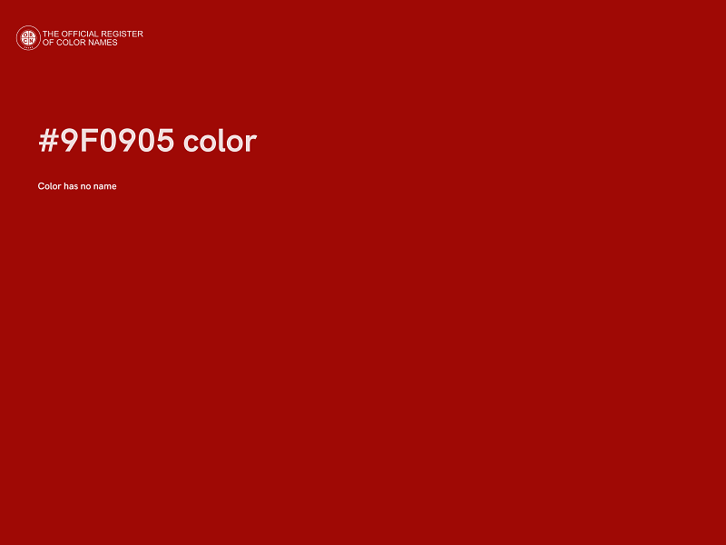 #9F0905 color image