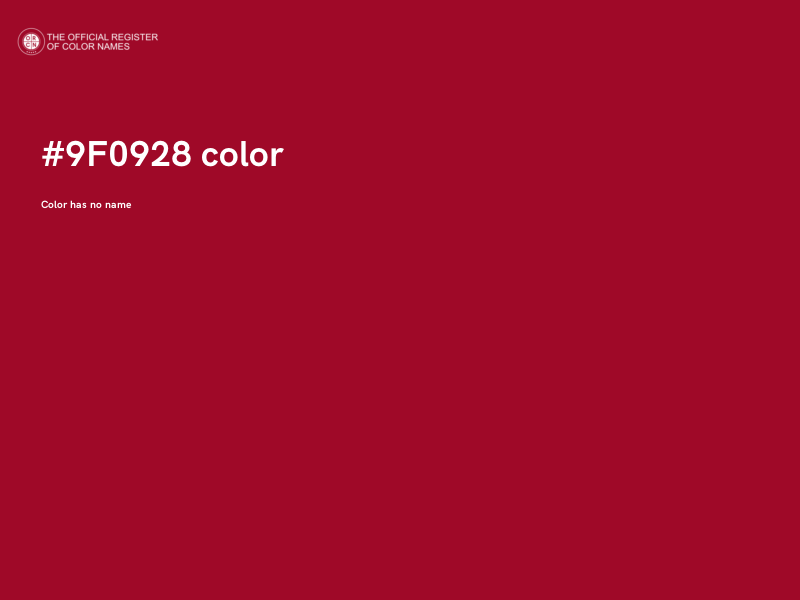 #9F0928 color image