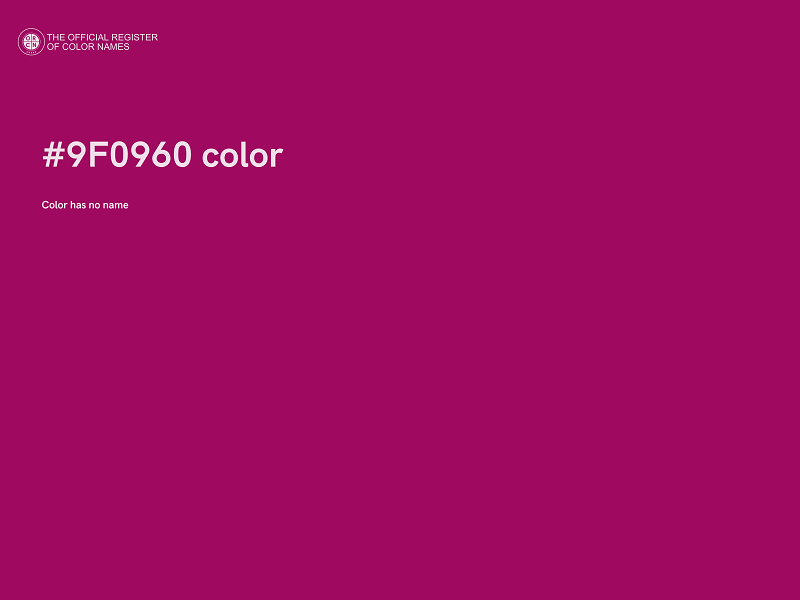#9F0960 color image