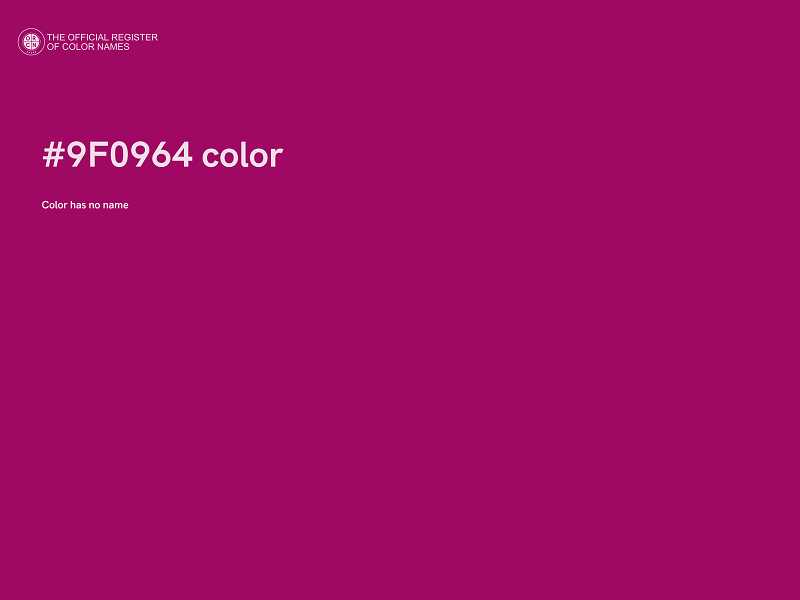 #9F0964 color image