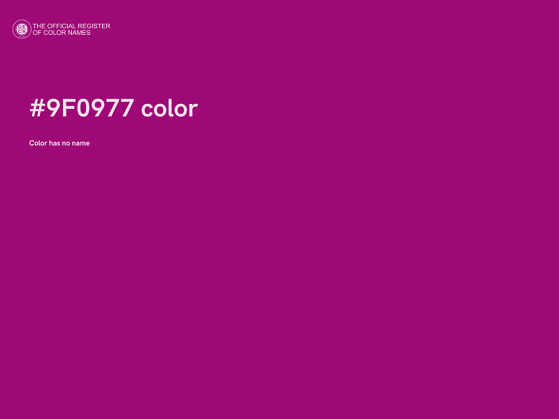 #9F0977 color image