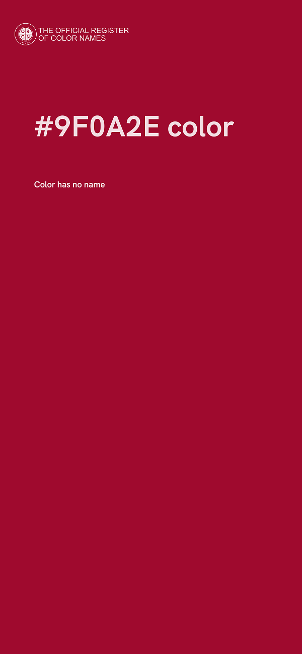 #9F0A2E color image