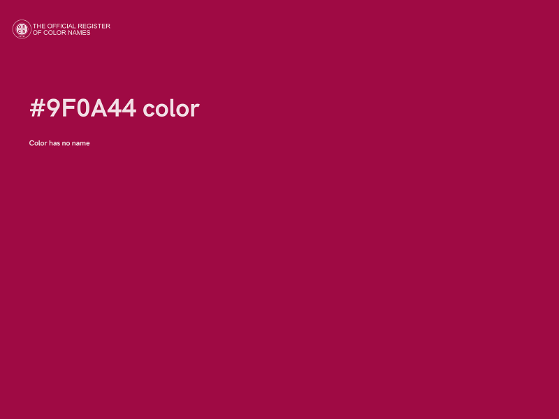 #9F0A44 color image