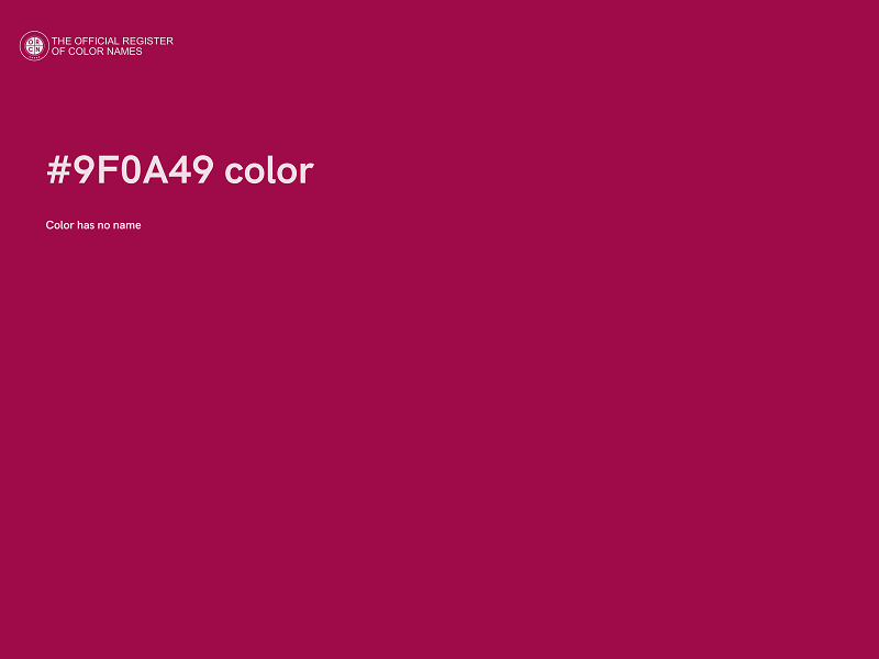 #9F0A49 color image