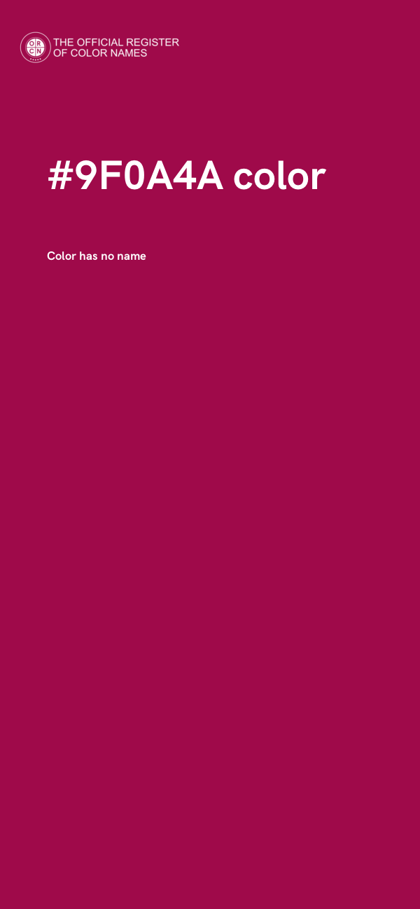 #9F0A4A color image