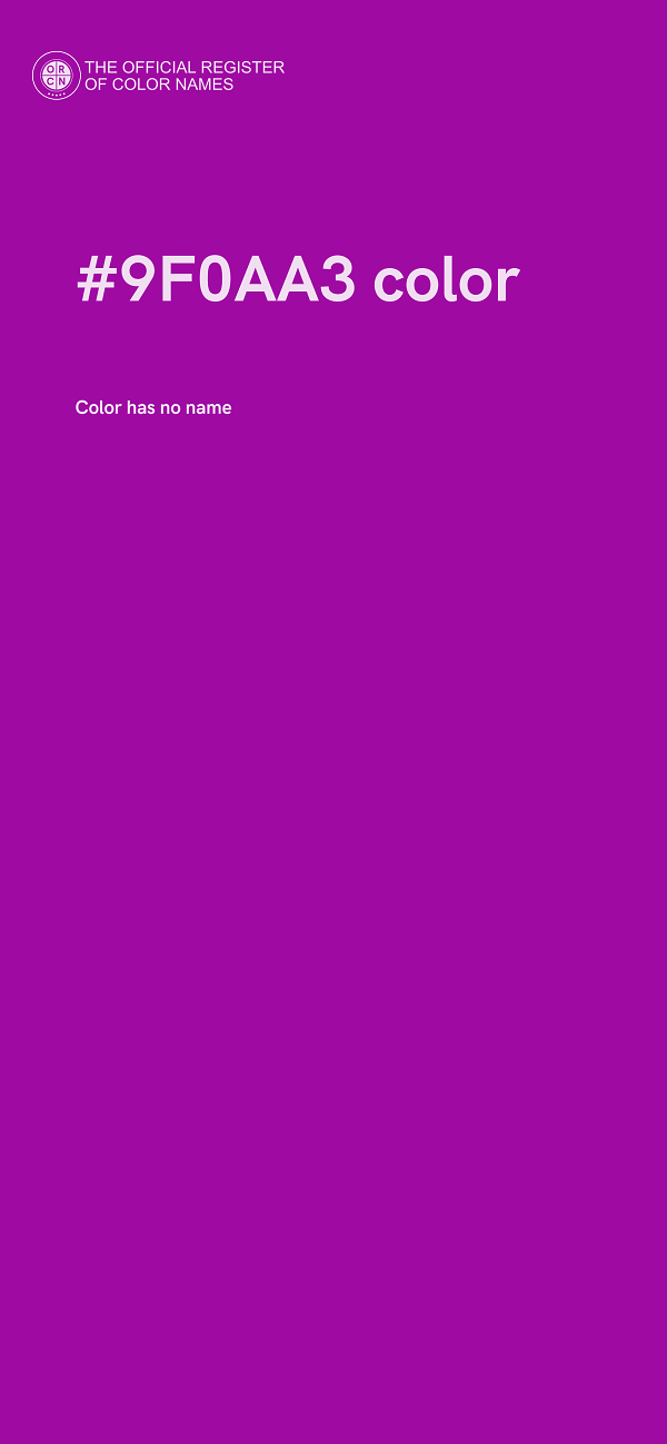 #9F0AA3 color image