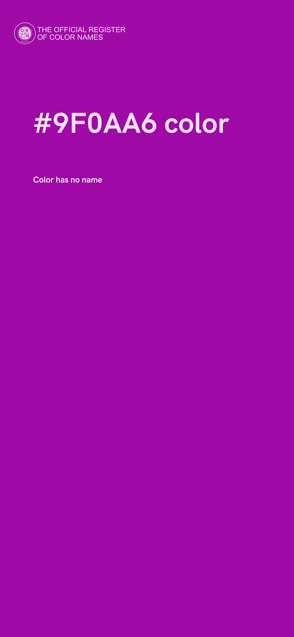 #9F0AA6 color image