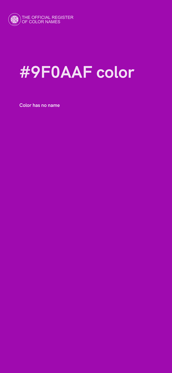 #9F0AAF color image