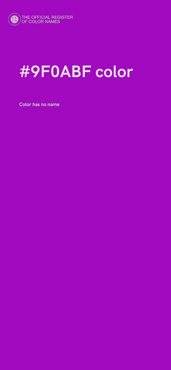 #9F0ABF color image