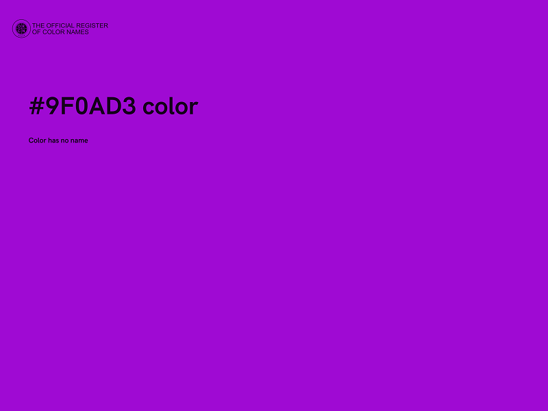 #9F0AD3 color image