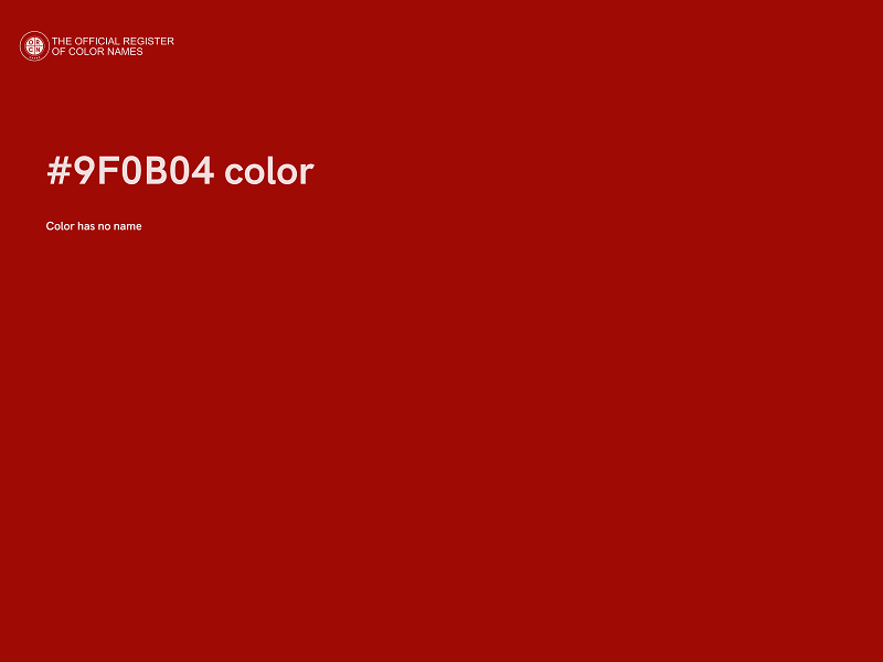 #9F0B04 color image