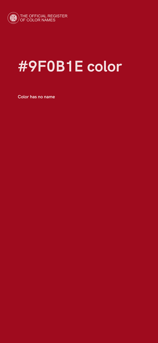 #9F0B1E color image