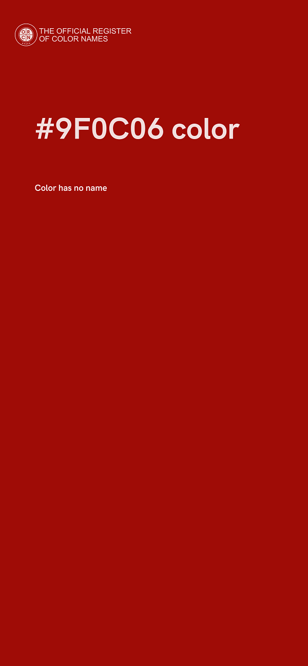 #9F0C06 color image