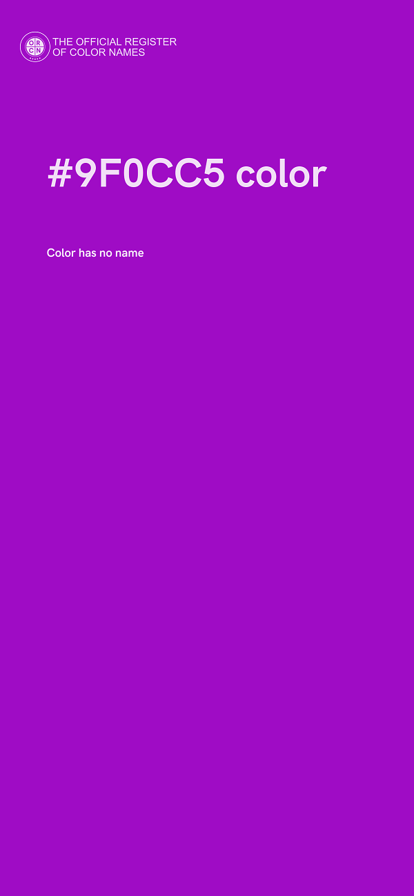 #9F0CC5 color image