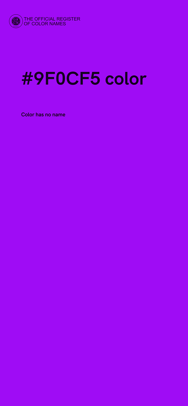 #9F0CF5 color image