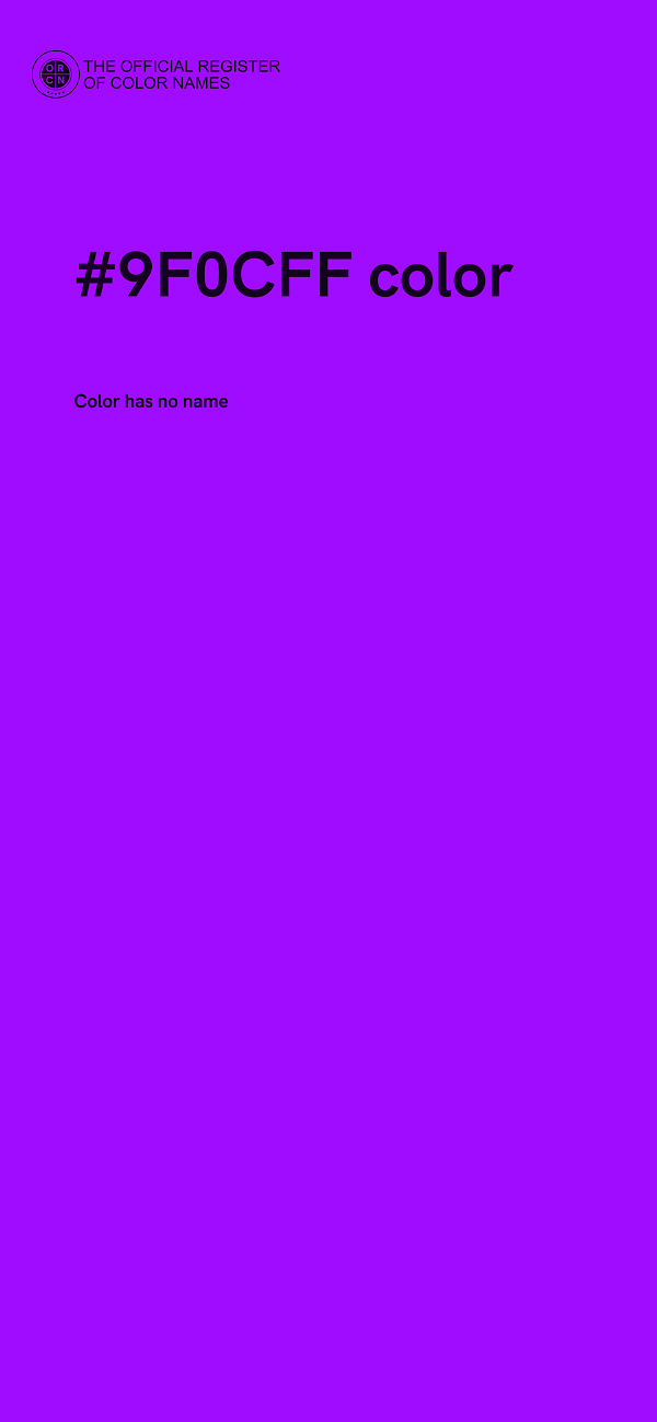 #9F0CFF color image