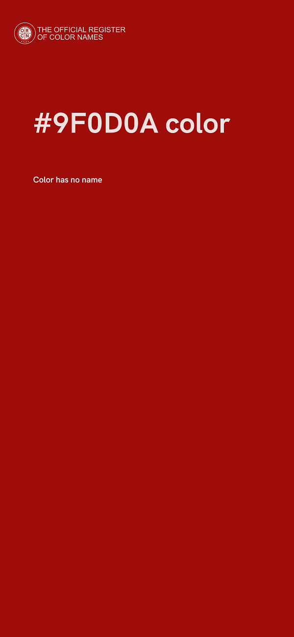 #9F0D0A color image
