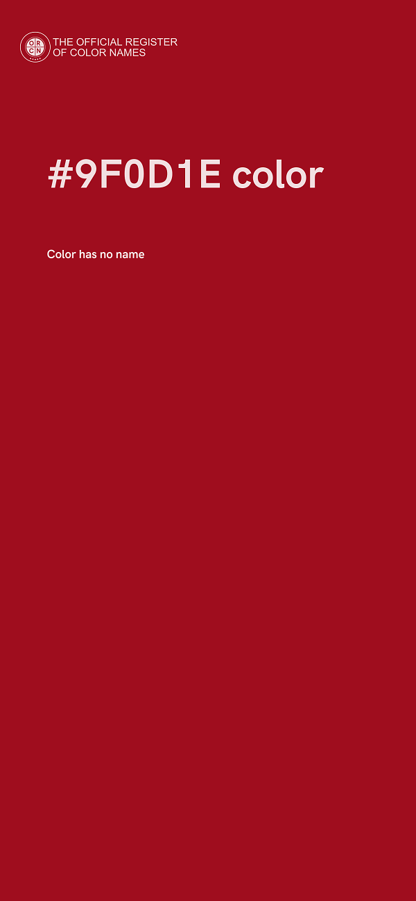 #9F0D1E color image