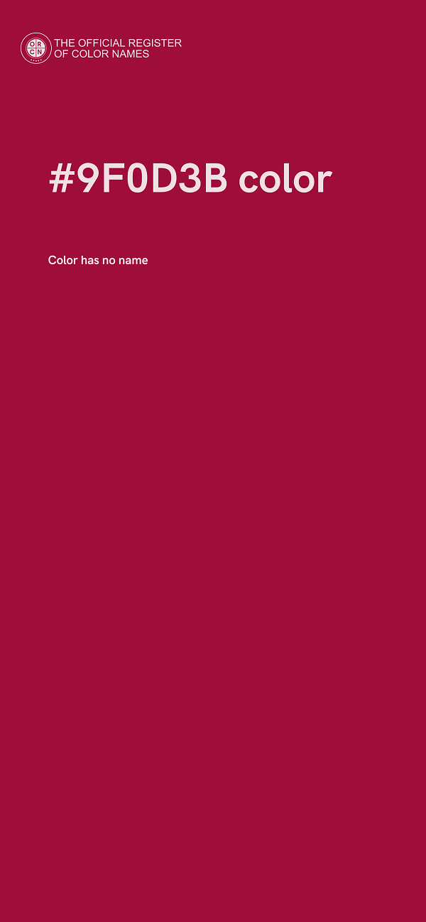 #9F0D3B color image