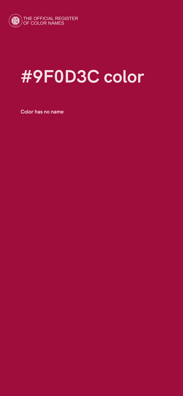 #9F0D3C color image