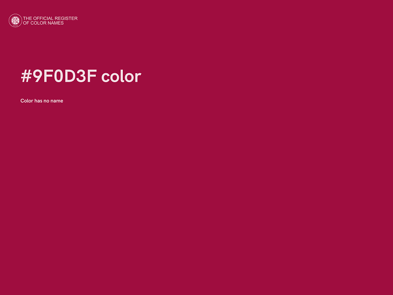 #9F0D3F color image