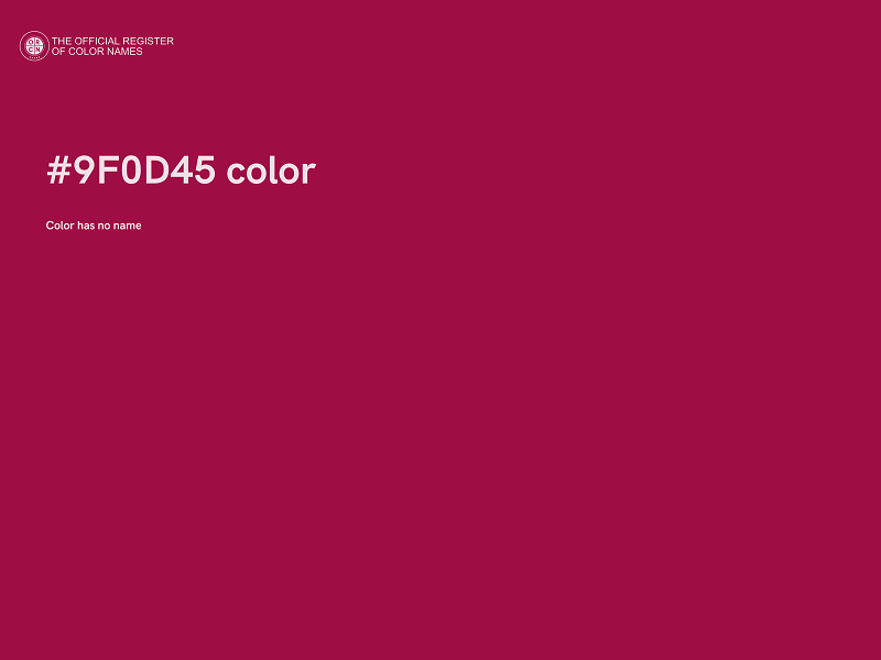 #9F0D45 color image