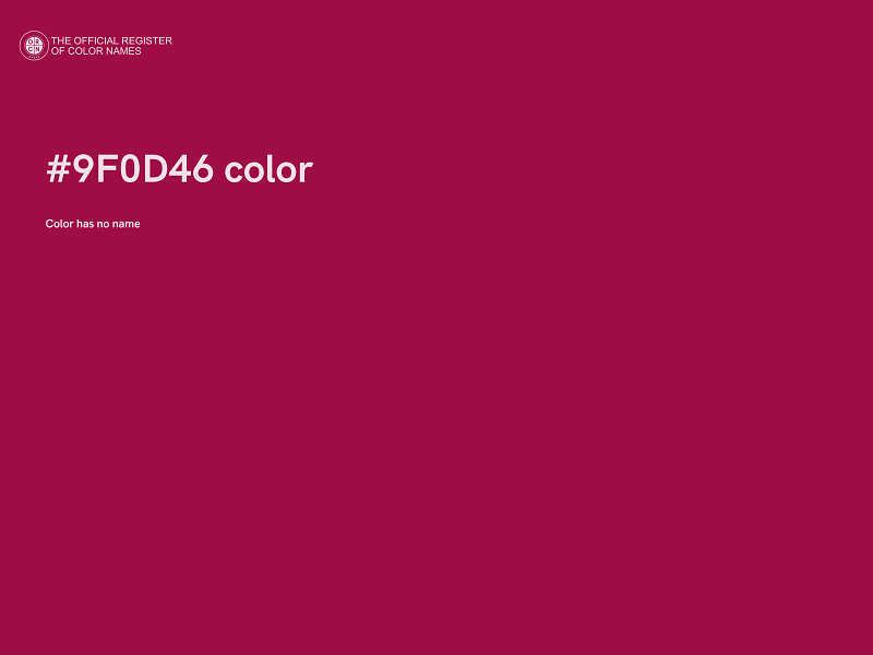 #9F0D46 color image