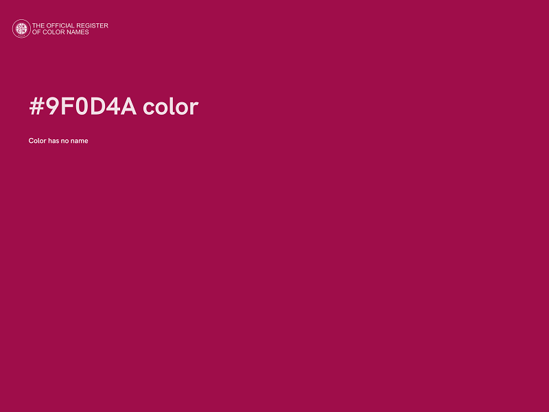 #9F0D4A color image
