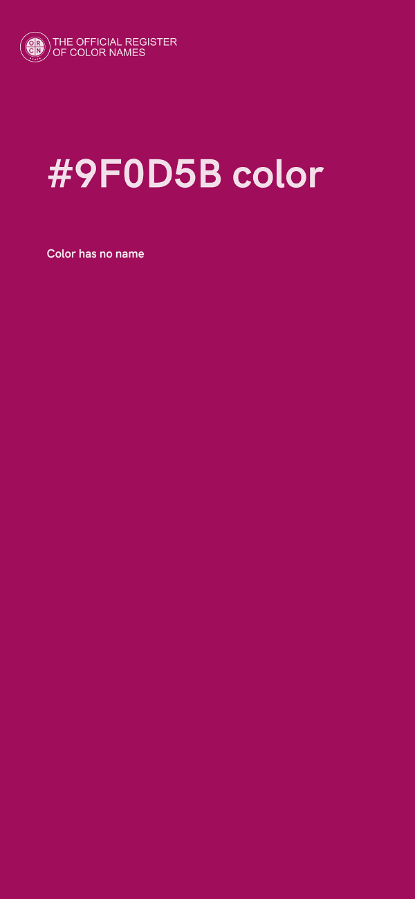 #9F0D5B color image