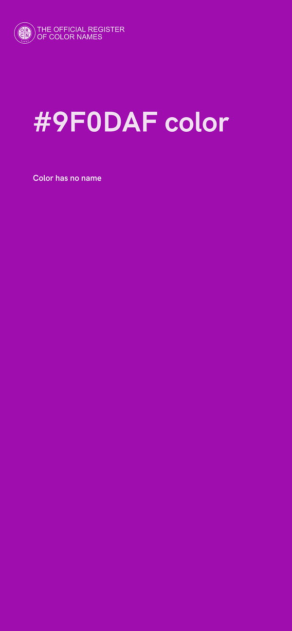 #9F0DAF color image