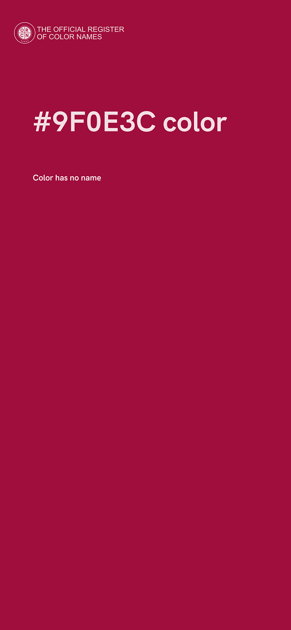 #9F0E3C color image