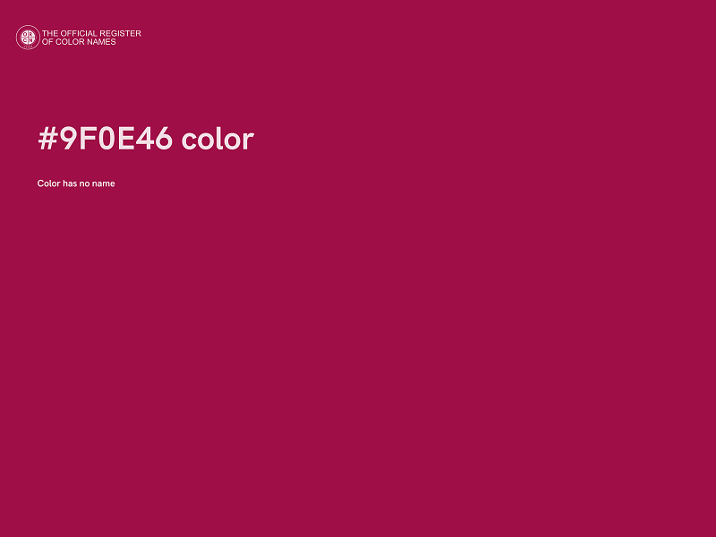 #9F0E46 color image