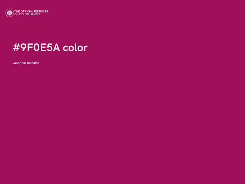 #9F0E5A color image