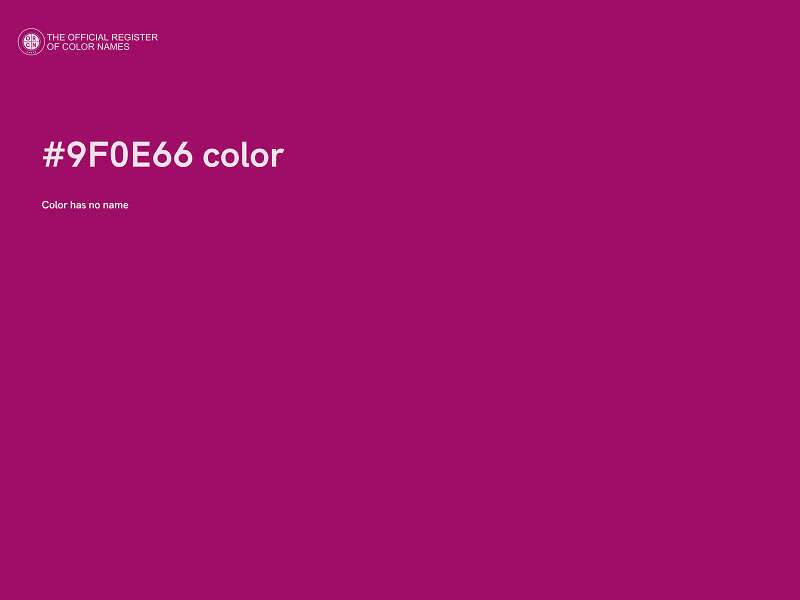 #9F0E66 color image