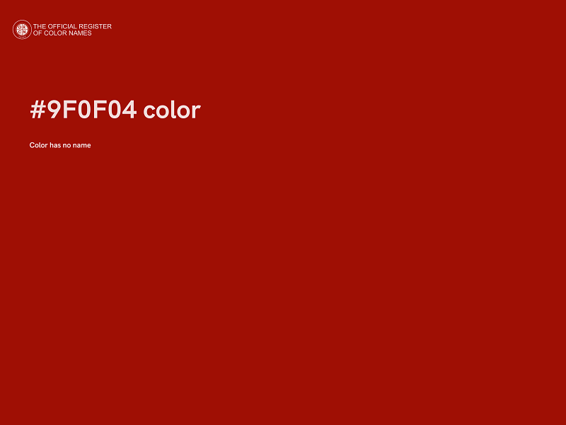 #9F0F04 color image