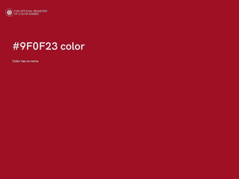 #9F0F23 color image