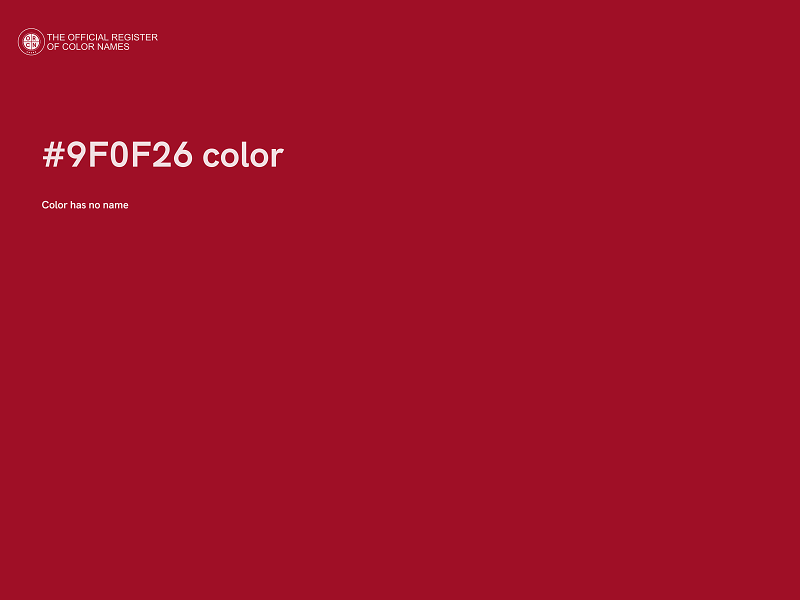 #9F0F26 color image