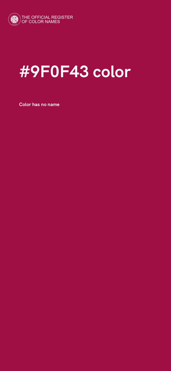 #9F0F43 color image