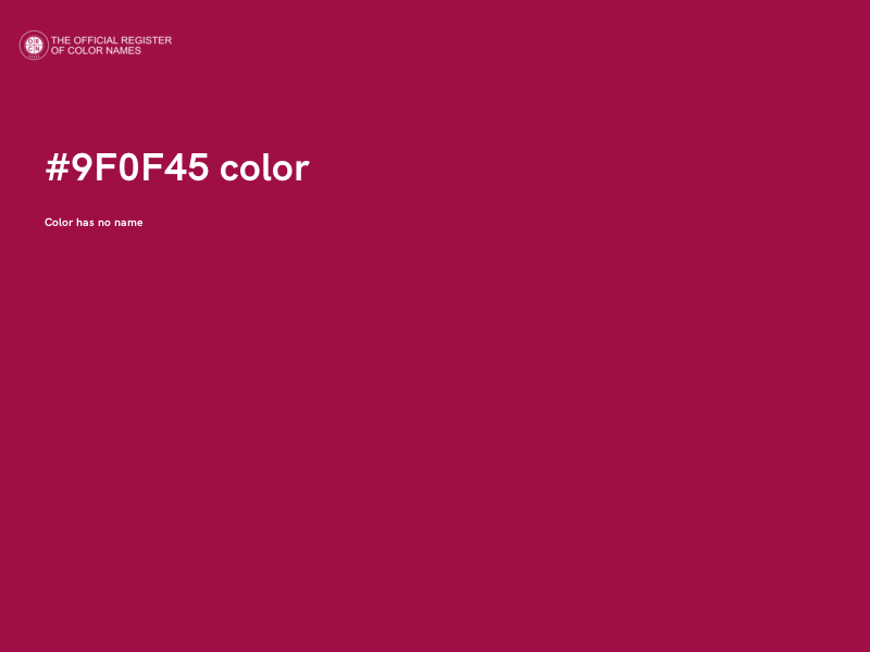 #9F0F45 color image