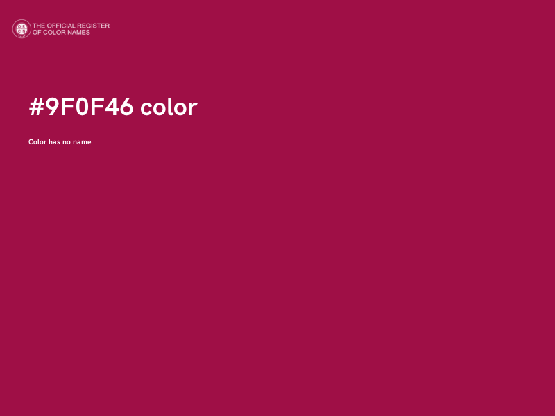 #9F0F46 color image