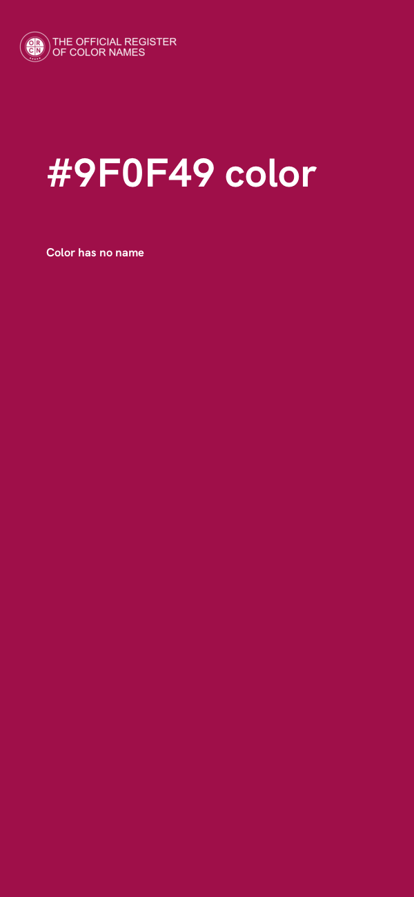 #9F0F49 color image