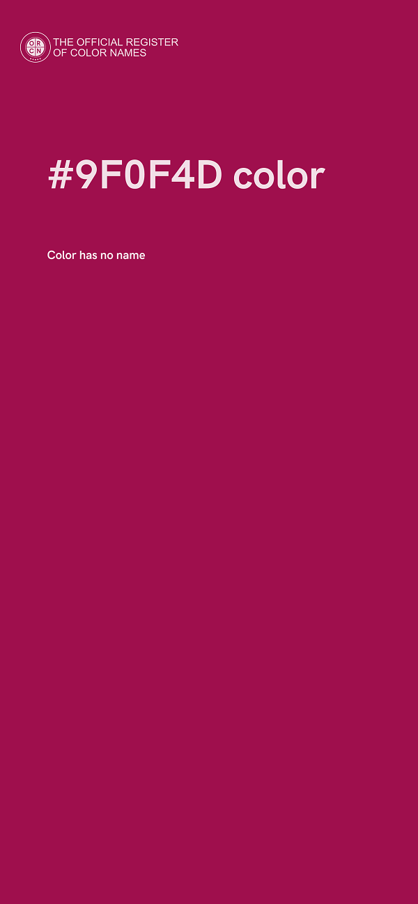 #9F0F4D color image
